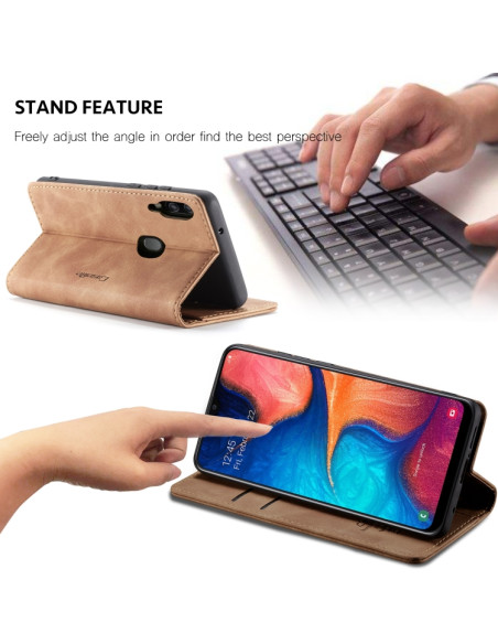 Cover Galaxy A20e Pelle Crazy Horse Marrone | Melacompro