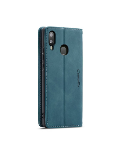 Cover Galaxy A20e Pelle Crazy Horse Blu | Melacompro