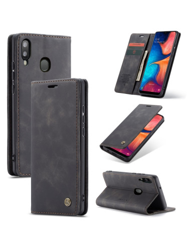 Cover Galaxy A20e Pelle Crazy Horse Nero | Melacompro