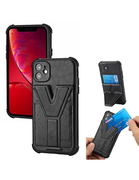 Cover iPhone 11 Antiurto Marrone Nero | Melacompro