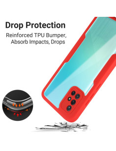 Cover Galaxy A51 4G Antiurto Verde Rosso | Melacompro 2