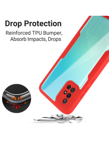 Cover Galaxy A51 4G Antiurto Verde Rosso | Melacompro