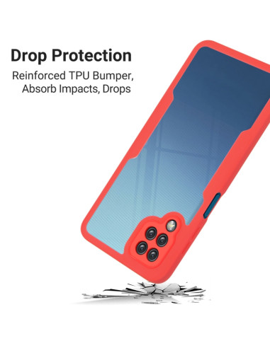 Cover Galaxy A12 Acrilico TPU Protezione Nero | Melacompro