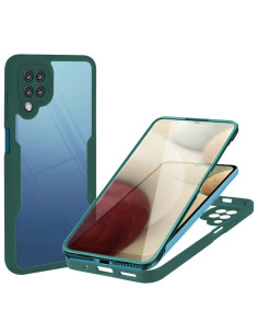 Cover Galaxy A12 Acrilico + TPU Protezione 360° Verde