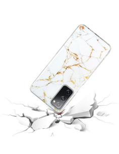 Cover Galaxy S20 FE 5G Marmo Rosa Blu Bianco | Melacompro 2