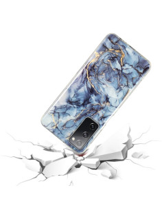 Cover Galaxy S20 FE 5G Marmo Rosa Blu Grigio | Melacompro 2