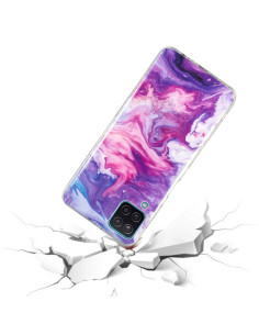 Cover Galaxy A12 5G Marmo Nero TPU Rosso | Melacompro 2