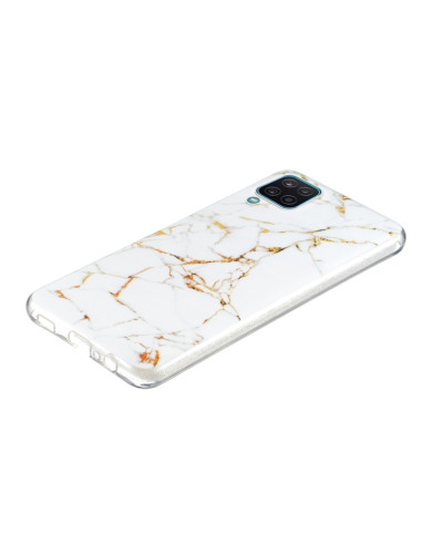 Cover Galaxy A12 5G Marmo Nero TPU Bianco | Melacompro