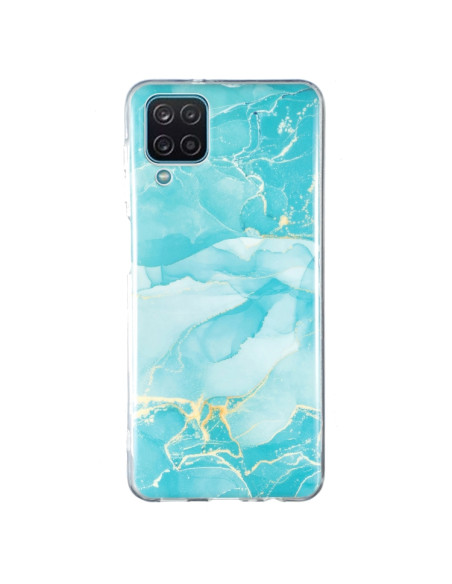 Cover Galaxy A12 5G Marmo Nero TPU Verde | Melacompro