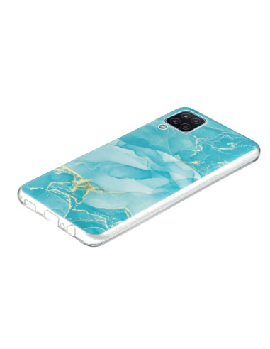 Cover Galaxy A12 5G Marmo Nero TPU Verde | Melacompro