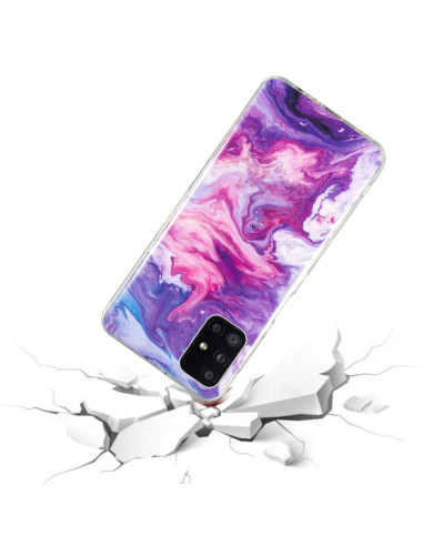 Cover Galaxy A51 Marmo Nero IMD Rosso | Melacompro