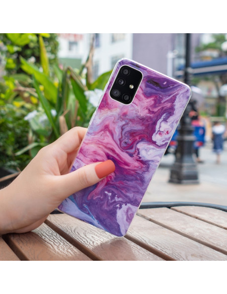 Cover Galaxy A51 Marmo Nero IMD Rosso | Melacompro