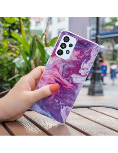 Cover Galaxy A33 5G Marmo Nero TPU Rosso | Melacompro