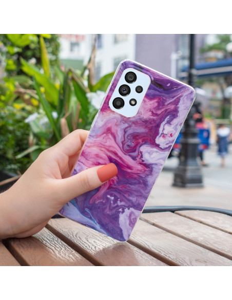 Cover Galaxy A33 5G Marmo Nero TPU Rosso | Melacompro