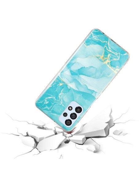 Cover Galaxy A33 5G Marmo Nero TPU Verde | Melacompro
