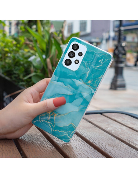 Cover Galaxy A33 5G Marmo Nero TPU Verde | Melacompro