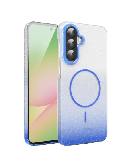 Cover Galaxy A55 5G Glitterato Viola MagSafe | Melacompro