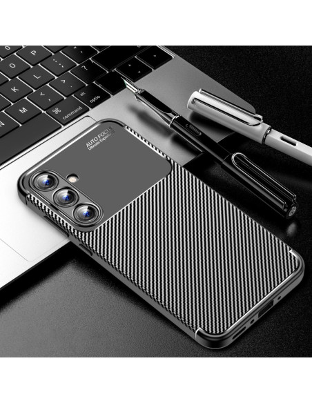Cover Galaxy A35 TPU Fibra di Carbonio Nero | Melacompro