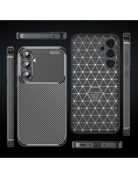 Cover Galaxy A35 TPU Fibra di Carbonio Nero | Melacompro