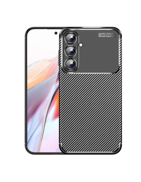 Cover Galaxy A55 TPU Nero Fibra Carbonio | Melacompro