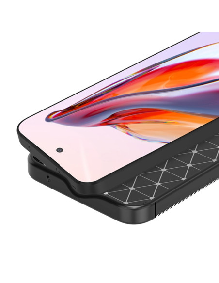 Cover Galaxy A55 TPU Nero Fibra Carbonio | Melacompro