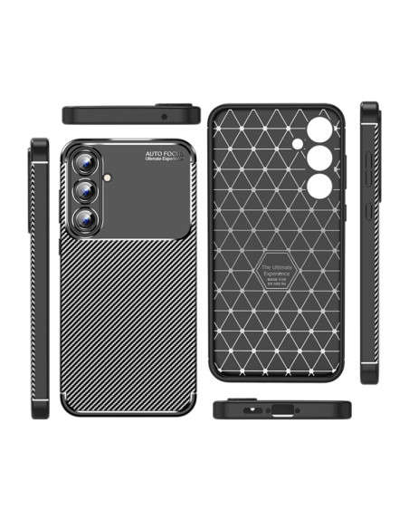 Cover Galaxy A55 TPU Nero Fibra Carbonio | Melacompro