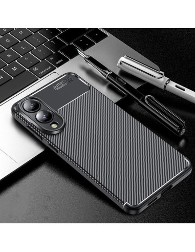 Cover Galaxy S25 Edge 5G TPU Fibra di Carbonio Nero