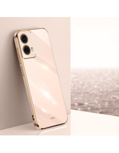 Cover Moto G85 TPU con Anello Viola Ciliegia Rosa