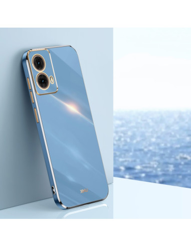 Cover Moto G85 TPU Viola Ciliegia Celestial Blu | Melacompro