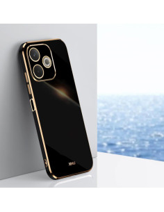 Cover Oppo A5 Pro 5G TPU Menta con Bordi Dritti Nero