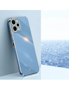 Cover Redmi 12 4G TPU Bordi Dritti 6D Bianca Celestial Blu