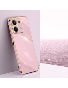 Cover Redmi Note 13 5G TPU Bordi Dritti Bianca Cherry Viola