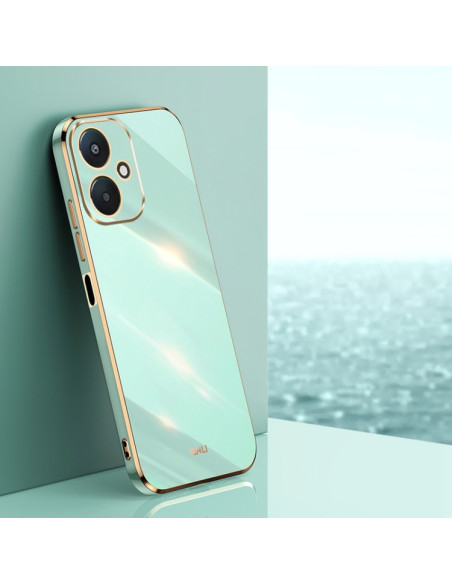 Cover Redmi 13C TPU Bianca Bordi Dritti Menta Verde | Melacompro