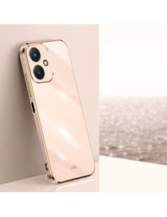 Cover Redmi 13C TPU Bordi Dritti 6D Bianca Rosa