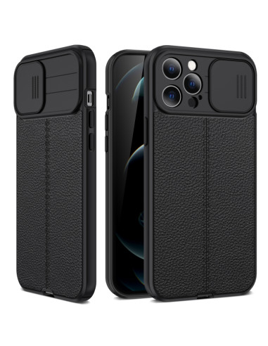 Cover iPhone 11 TPU Nero Trama Litchi | Melacompro