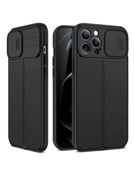 Cover iPhone 11 TPU Nero Trama Litchi | Melacompro