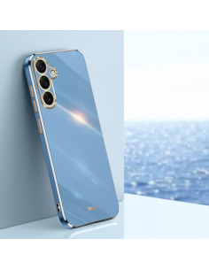 Cover Galaxy S25 TPU Straight Edge 6D Celestial Blu