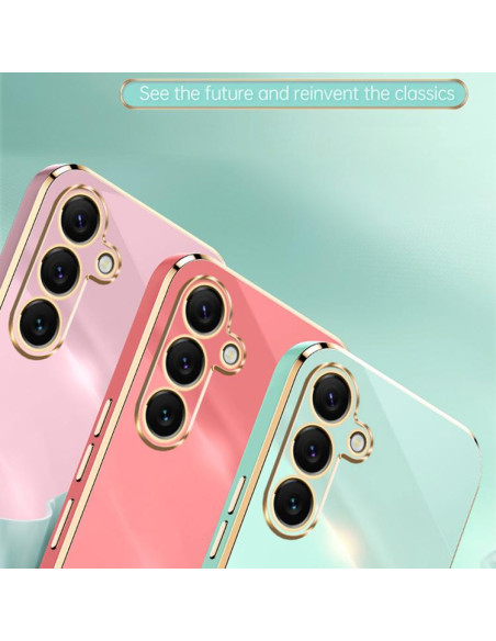 Cover Galaxy S25 TPU Electroplate Menta Bianco | Melacompro