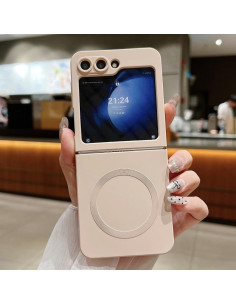 Cover Galaxy Z Flip5 Silicone Liquido Blu Royal Rosa