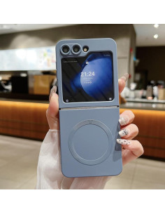 Cover Galaxy Z Flip5 Silicone Liquido Blu Royal Lavanda Grigio