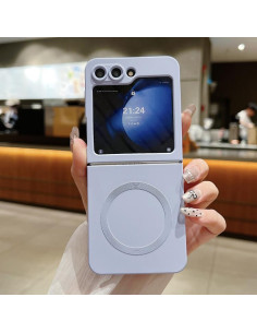 Cover Galaxy Z Flip5 Silicone Liquido Blu Royal Lilac Viola