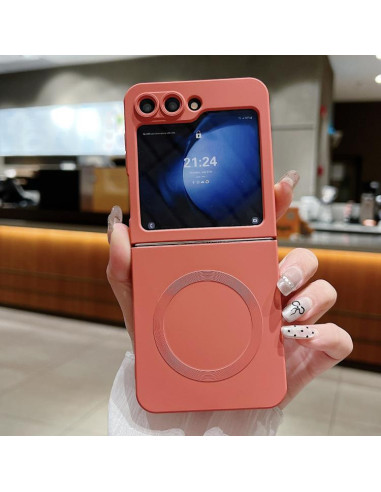 Cover Galaxy Z Flip5 Silicone Blu Royal Rosso | Melacompro