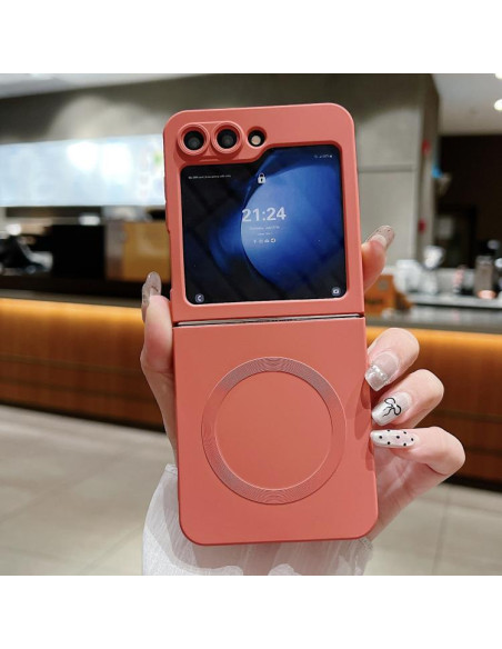 Cover Galaxy Z Flip5 Silicone Blu Royal Rosso | Melacompro