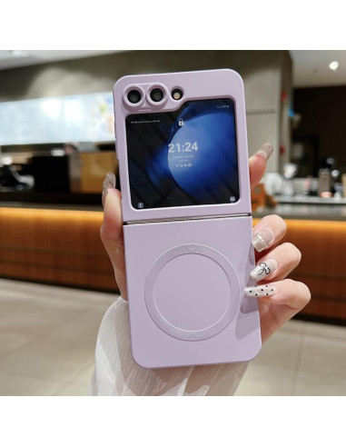 Cover Galaxy Z Flip5 Silicone Blu Royal Viola | Melacompro