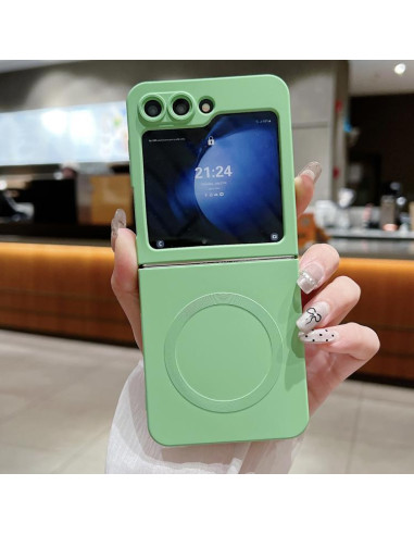 Cover Galaxy Z Flip5 Silicone Blu Royal Matcha Verde | Melacompro