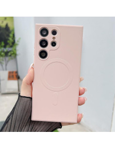 Cover Galaxy S25 Ultra 5G Silicone Liquido Blu Reale Rosa