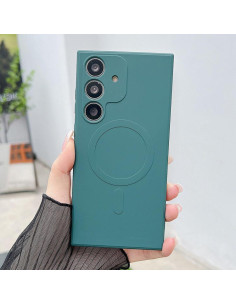 Cover Galaxy A26 5G Silicone Liquido Blu Royal MagSafe Dark Verde