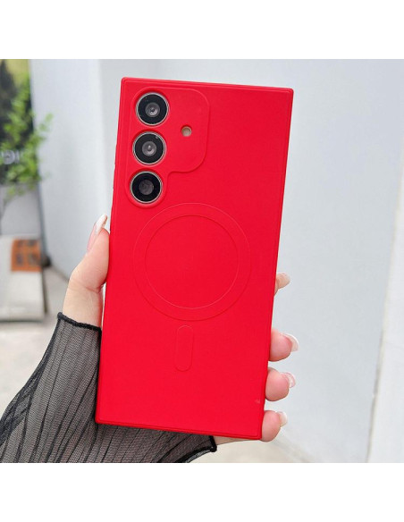 Cover Galaxy A26 5G Silicone Blu Royal MagSafe Rosso | Melacompro