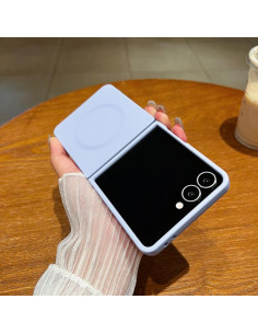 Cover Galaxy Z Flip7 5G Silicone Liquido Verde Scuro Lilac Viola