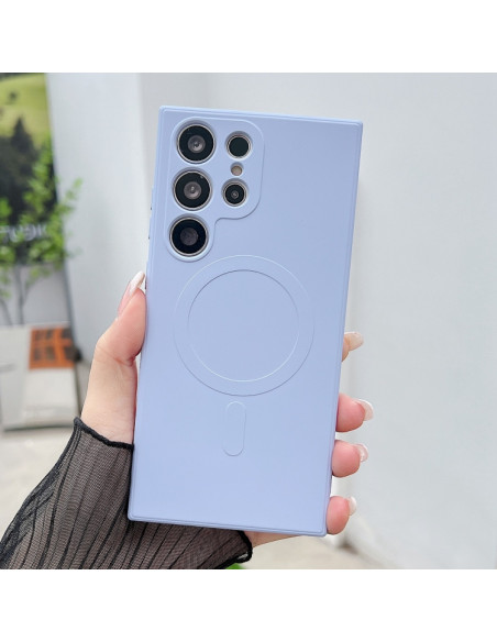 Cover Galaxy S23 Ultra Silicone Nero Lilac Viola | Melacompro